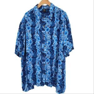 Blue Hawaiian shirt size 2XL Squish Wear